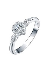 elegant white gold diamond children's band ring